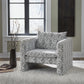 Kenbell - Black / White - Accent Chair