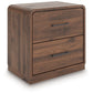 Fortlorn - Walnut Brown - Two Drawer Night Stand
