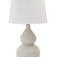 Saffi - Ceramic Table Lamp  - Cream - Fraser Furniture & Mattresses