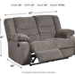 Tulen - Dark Gray - Reclining Loveseat