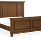 Zackaryn - King Panel Bed - Warm Brown