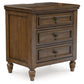 Sturlayne - Brown - Three Drawer Night Stand