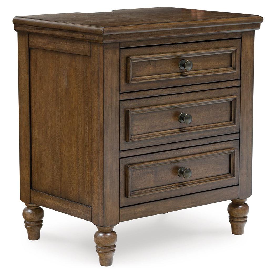 Sturlayne - Brown - Three Drawer Night Stand