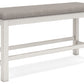Robbinsdale - Antique White - Dbl Counter Height Upholstered Dining Bench