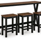 Wildenauer - Rectangular Dining Room Counter Table Set (Set of 4) - Brown / Black