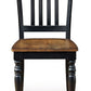 Clorazi - Dining Room Side Chair (Set of 2) - Black / Brown - Fraser Furniture & Mattresses