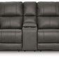 Bleckley - Power Reclining Loveseat With Console / Adjustable Headrest