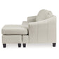 Genoa - Coconut - Sofa Chaise - Leather Match