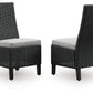Beachcroft - Side Chair With Cushion (Set of 2) - Black / Light Gray - Fraser Furniture & Mattresses