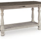 Havalance - Flip Top Sofa Table - Gray / White - Fraser Furniture & Mattresses