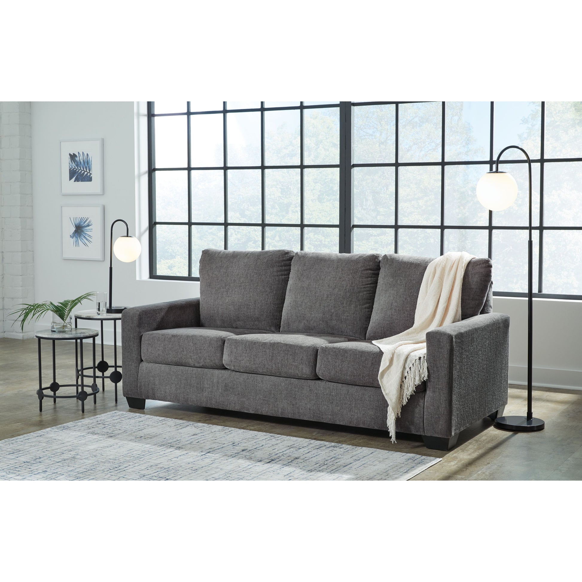 Rannis - Pewter - Queen Sofa Sleeper - Fabric