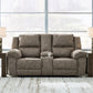Laresview - Dbl Reclining Loveseat with Console - Fossil