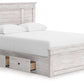 Makidern - Panel Storage Bed With 2 Under Bed Storage Units