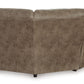 Ravenel - Fossil - 4-Piece Power Reclining Sectional With Raf Power Reclining Loveseat With Console - Faux Leather