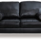 Bryceview - Onyx - Loveseat - Leather Match