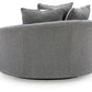Creston Heights - Oversized Swivel Accent Chair - Smolder