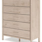 Cadmori - Five Drawer Wide Chest - Two-Tone