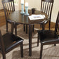 Hammis - Dark Brown - Round Drm Drop Leaf Table