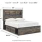 Drystan - Panel Bookcase Bed