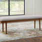 Lyncott - Gray / Brown - Large Upholstered Dining Room Bench