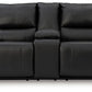 Glossmore - Reclining Loveseat With Console - Black