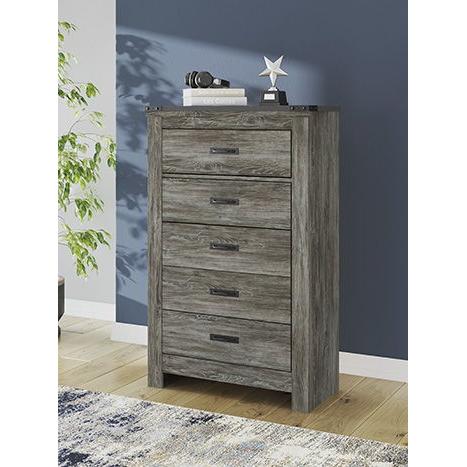 Frandern - Gray - Five Drawer Chest