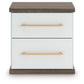 Kendanport - Two Drawer Night Stand - Brown / White