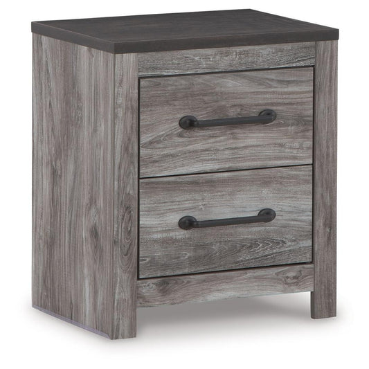 Bronyan - Dark Gray - Two Drawer Night Stand