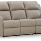 Lavenhorne - Rec Sofa W/Drop Down Table - Pebble