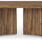 Austanny - Warm Brown - Oval Cocktail Table