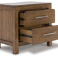 Cabalynn - Light Brown - Two Drawer Night Stand