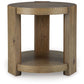 Flangren - Round End Table - Light Brown - Fraser Furniture & Mattresses