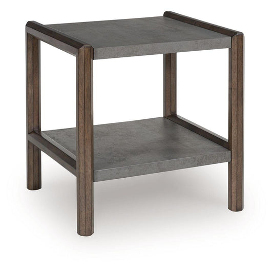 Kallenny - Brown / Gray - Rectangular End Table