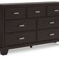 Covetown - Dark Brown - Dresser