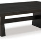 Galliden - Black - Rectangular Cocktail Table