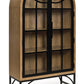 Gwenwich - Natural / Black - Accent Cabinet