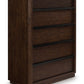 Dilenno - Dark Brown - Five Drawer Chest