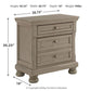 Lettner - Two Drawer Night Stand - Light Gray