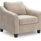 Willarae - Taupe - 2 Pc. - Chair And A Half, Ottoman