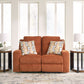 Danum - Spice - Reclining Loveseat - Fabric