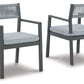 Eden Town - Gray / Light Gray - Arm Chair With Cushion (Set of 2)