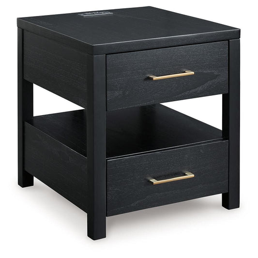 Winbardi - Black - Rectangular End Table