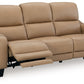 Mosswell - Power Reclining Sofa With Adj Headrest - Toffee