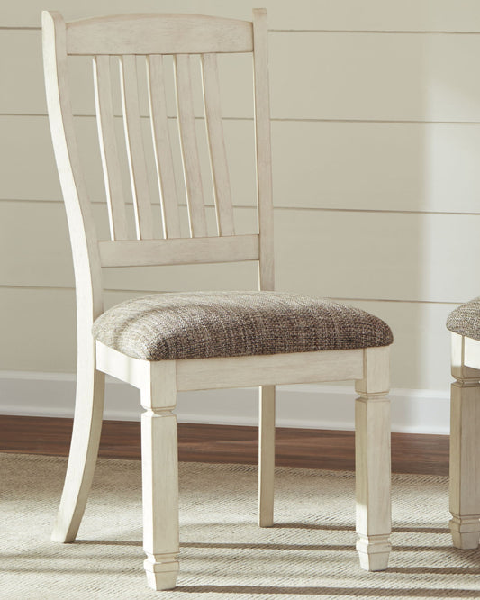 Bolanburg - Dining UPH Side Chair (Set of 2) - Rake Back - Brown / Beige - Fraser Furniture & Mattresses