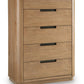 Pamaria - Five Drawer Chest - Light Brown