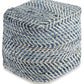 Chevron - Pouf - Blue
