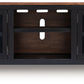 Wildenauer - Brown / Black - XL TV Stand With Fireplace Option