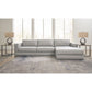 Amiata - Glacier - 2-Piece Sectional With Raf Corner Chaise - Leather Match