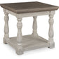 Havalance - Rectangular End Table - Gray / White