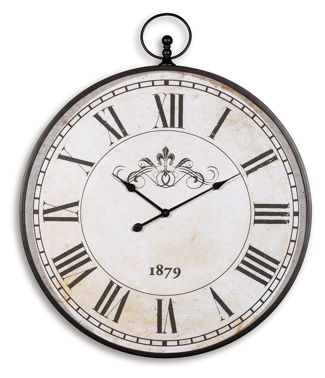 Augustina - Wall Clock - Antique Black - Fraser Furniture & Mattresses